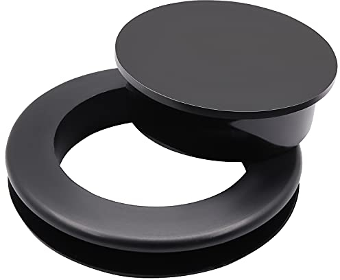 ZXUEZHENG 1 Pieces 2 Inch Silicone Umbrella Hole Ring Plug and Cap Set for Glass Outdoors Patio Table Deck Yard (Silicone,Black)