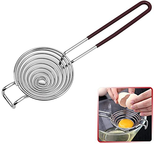 Eiweiß Eigelb Trenner, Ei Trenner Eiweiß, Ei Gelb Trenner, Edelstahl Eiertrenner, Verlängerter Griff Für Küchenhelfer Backwerkzeuge, Filter