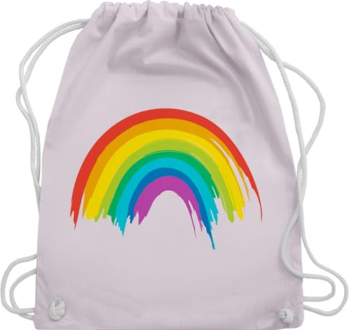 Turnbeutel Rucksack - Kleidung Pride Flag - Regenbogen LGBT & LGBTQ - Unisize - Pastell Rosa - lgbtq-tasche csd rainbow bauwollbeutel lgbtq+ beutel lesbian christopher street day turnsack tasche