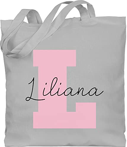 Geschenk mit Namen personalisiert by Shirtracer - Baumwolltasche - Anfangsbuchstabe mit Name Geschenkideen I Geschenk mit Initialen personalisiert