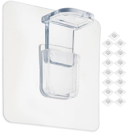 Selbstklebende Regalhalterung, 16 Pack, in Transparent, 70 x 70 mm extra starke Klebefläche, Schrankboden Halterung ohne Bohren und Schrauben, Einlegeboden Halter für Möbel, Glasboden, Fachbodenträger