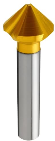 Svasatore conico HSS-E in acciaio cobalto Ø 4,3 – 50 mm, Z=3, 90° Blank/TIN rivestito, svasatore ad alte prestazioni (50,0 mm, TIN)