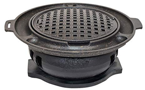 BBQ Barbeque Barbecue Grill, Gusseisen-Grill-Fleischofen, Vielzahl von Grills, rauchfreier Holzkohlegrill, drinnen und draußen, 8 Stile (Farbe: G)