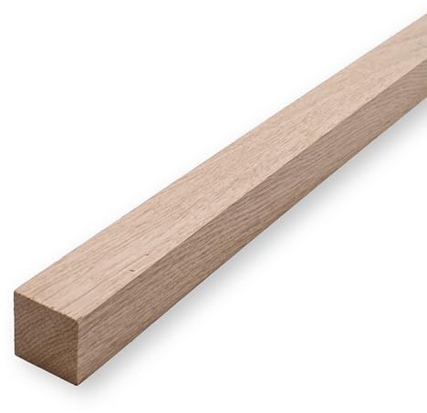 ZUSCHNITTPROFI.DE Eiche Holzleiste, 2,8 x 2,8 x 100 cm | Naturbelassenes Massivholz für Möbelbau, Bastelarbeiten und DIY-Projekte
