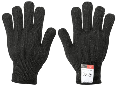 PATIKIL Cut Resistant Gloves, 1 Pair Level 5 Protection Anti Cutting Gloves Cut Proof Gloves for Kitchen Wood Carving Working, Small, Black