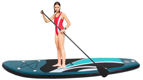305 x 76 x 10 cm aufblasbares Surfbrett, aufblasbares Paddelbrett, aufblasbar, geeignet für professionelle Surfer oder Anfänger (grün)