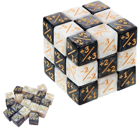 Thoquene 30 Stück MTG Gezinkte Würfel Token, Magic The Gathering Zubehör
