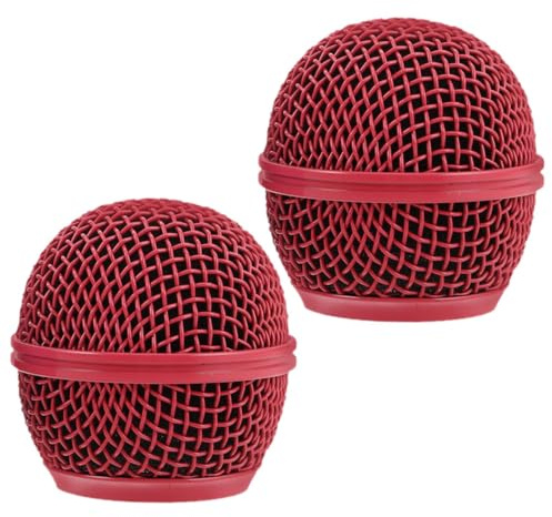 Vaguelly 2pcs Metal Microphone Head Mesh for Mic Grill Replacement Microphone Accessories Metal Mesh Grill Wind Protection and Studio Use