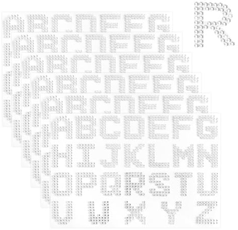 156 Stück Alphabet Aufkleber Silber 26 Buchstaben Acryl Aufkleber für DIY Handwerk Dekoration