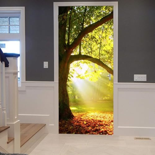 Türbekleben Natur Türtapete, Selbstklebend TürPoster Natur Türbilder, 3D Fototapete Türfolie Poster Tapete Türaufkleber Tür Tapeten 95 x 215 cm q2501