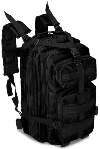 Sacs à dos de randonnée,Sac à Dos Militaire,40L Grand Volume Sac à Dos Multifonction, Sacs Trekking Armée MOLLE Assaut Pack Combat Tactique pour en Plein Air Camping Pêche Chasse Sac D'urgence(Noir) ﻿