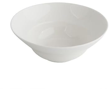 SBCGFY Ensaladera Plato Blanco para Pasta Vajilla Occidental Plato de cerámica Sencillo Plato Hondo Ensaladera Frutero Cuenco para Servir Ensalada