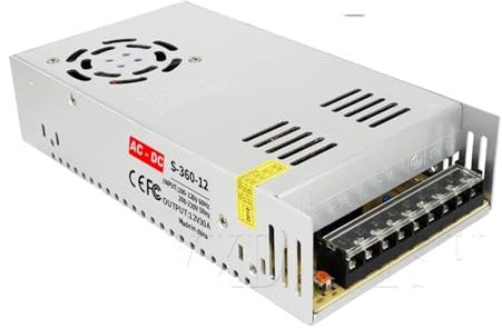 ZKLGS Fuente de alimentación conmutada, 3V 5V 9V 12V 15V 18V 24V 36V Fuente de alimentación 1A 2A 3A 5A 6A 8A 10A 20A 50A Fuente de alimentación conmutada 12 V voltios a 12V AC-DC SMPS(12A)