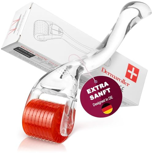 Derma Roller | Microneedling Roller para el hogar – 192 agujas auténticas – Rodillo profesional de 0,75 mm para cara y cuerpo | para cuidado de la piel, crecimiento del cabello y microneedling |