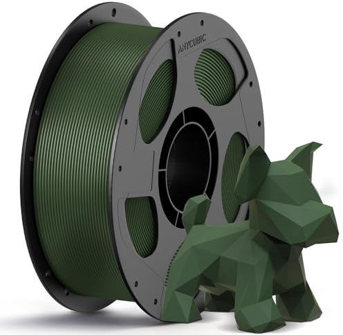 ANYCUBIC PETG Filament 1,75mm, Robustes und Langlebiges 3D Drucker Filament, Geringe Verzugneigung und hervorragende Schichthaftung, Passt für die meisten FDM Drucker, 1KG PETG Waldgrün