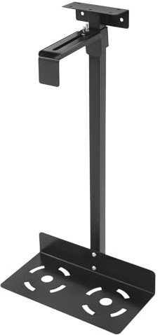 NoneDanGee Supporto PC sotto scrivania, supporto per PC regolabile con fori di raffreddamento per grandi giocatori, PC da parete, risparmio di spazio, capacità di carico 30 kg (nero)