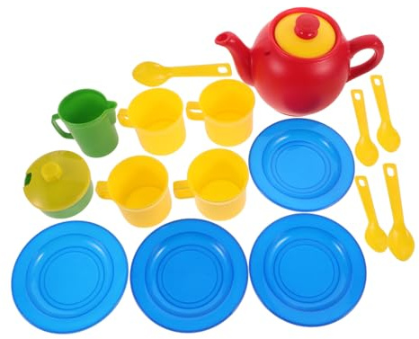 Yardwe Boy Girl's Tea for Girls Boys Mini Kitchen Tea Party Toys Set Toy Pretend Cups Saucers