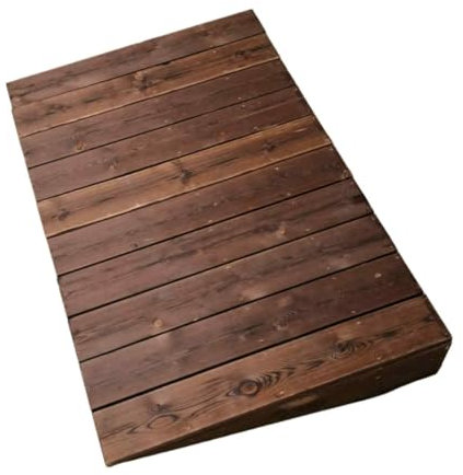 GBPLDMAQ Rampe di Carico in Legno, Rampa per Disabili con Texture Antiscivolo e Forte capacità di Carico per Deambulatore, Bicicletta, Scooter, Sedia a Rotelle(60x50x10cm/24x20x4in)