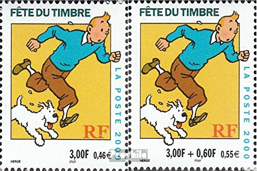 Prophila Collection France 3445C-3446C (complète.Edition.) Neuf avec Gomme Originale ** MNH 2000 Personnage de BD Tintin (Timbres pour Les collectionneurs) Bandes dessinées