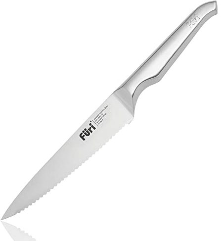 Furi Pro Serrated Multi-Purpose Knife 15cm, Ideal for Foods with a Hard Skin and Soft Inside, Reverse-Wedge Handle for a Safer Grip, 25-Year Guarantee