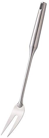 Meisha Meat Fork, Heavy Duty & Durable 304 Stainless Steel Kitchen Utensil, Metal Serving Fork with Hanging Hole - Silver