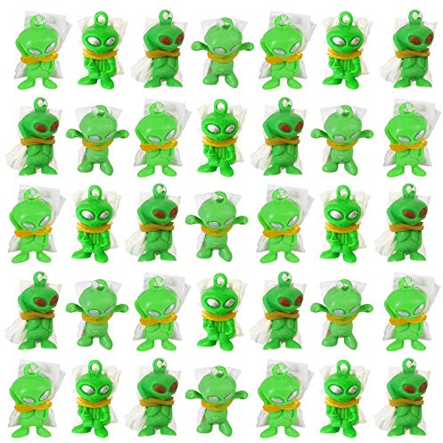 ArtCreativity Alien Paratroopers with Parachutes, Bulk Pack of 144, Durable Plastic Guys Playset, Fun Parachute Party Favors, Goody Bag Stuffers, for Boys and Girls