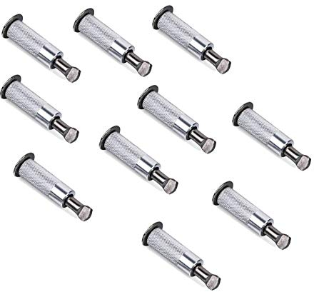 TERRE JARDIN - Piton Douille Retractable, en INOX, ⌀ 12 mm, Lot de 10 - Piton Douille Rétractable Piscine, Bache de Protection Exterieur - Douille Escamotable Bache Piscine Ronde, Rectangulaire