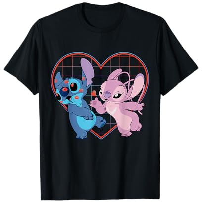 Disney Lilo y Stitch Angel Corazón y Besos Camiseta Camiseta