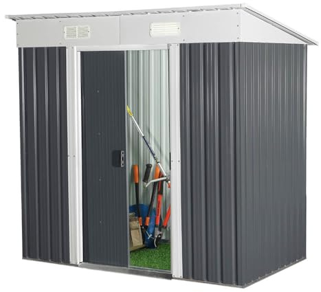Home Deluxe - Geräteschuppen BOHIO - Größe: M - Maße 195 x 121 x 180 cm, Raumfläche 2,2 m², inkl. Fundament I Gerätehaus Gartenschuppen Gartenschrank