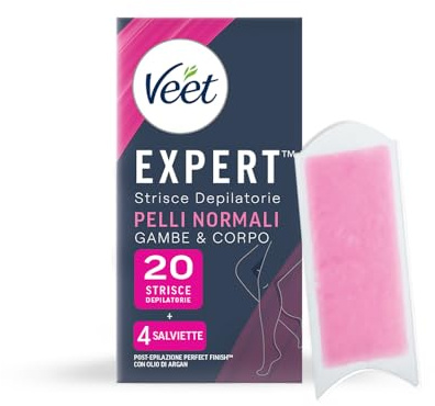 Veet Expert Strisce Corpo e Gambe Pelli Normali, 10x2 strisce