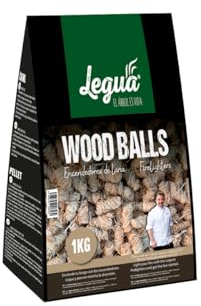 Legua Encendedores Naturales de Lana de Madera para leña (calefacción), barbacoas y hornos de Pizza (1kg)