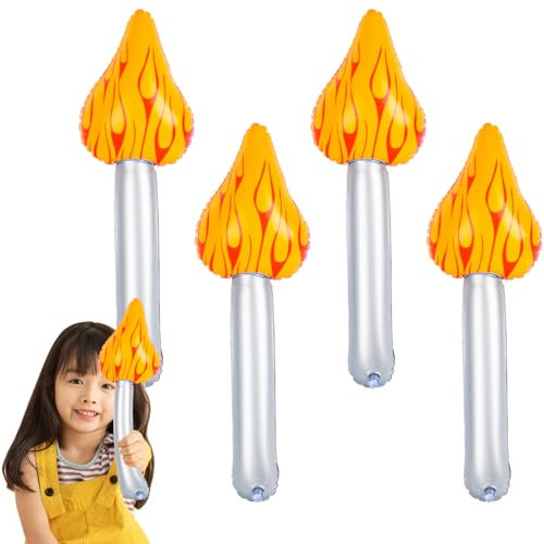 TIVUNORON 4PCS Antorcha Inflable, Palillo Inflable De La Antorcha para El Partido del Tema del Movimiento, Juegos, Competición De Los Deportes