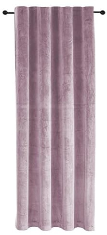 TiborTex Verdunkelungsvorhang Samt weich 140x245 cm Altrosa Vorhang Kräuselband Blickdicht Gardine abdunkelnd U-Band