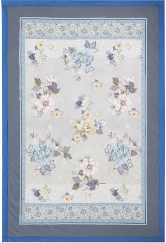 Bassetti Hanami Plaid aus 100% Baumwolle in der Farbe Perla G1, Maße: 135x190 cm - 9330108