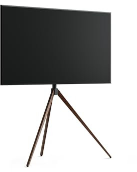 FITUEYES Design TV Ständer im Staffelei Design TV Standfuss für 43-65 Zoll Fernseher bis 40 KG TV Stand Höhenverstellbar Modern für Wohnzimmer Schlafzimmer