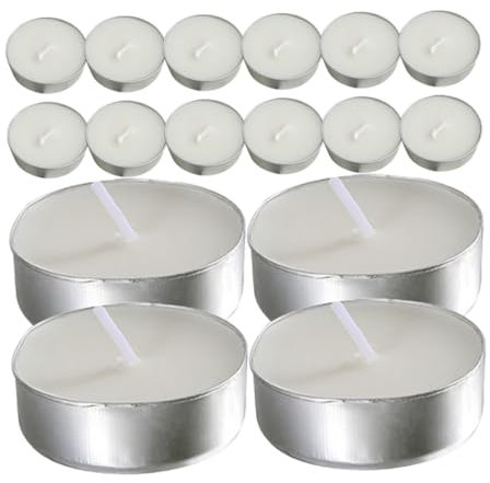GARVALON 100pezzi Tealight Fumi Aromatiche Rotonde Per Matrimoni e Speciali Atmosfera Per Feste e Cene