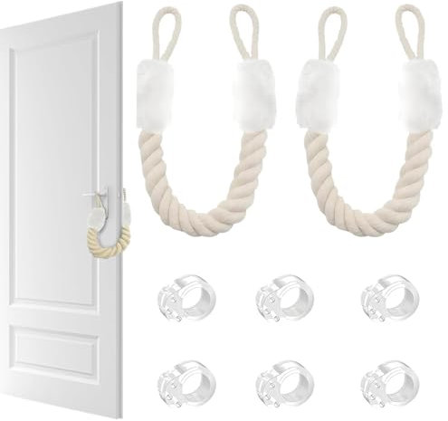 Lot de 8 butoirs de porte - 2 butoirs de porte - 6 poignées de porte - Protection contre les rayures et le bruit - Idéal pour les portes et les fenêtres