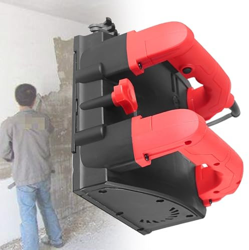 VNATWGOO Raboteuse éLectrique à Profondeur RéGlable pour Murs, Broyeur Automatique sans PoussièRe, Machine De Nivellement Murale Portative