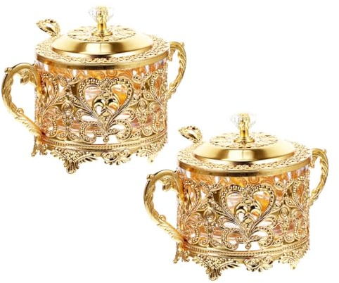 BESTYASH 2piezas Azucareros y Saleros Contenedor De Condimentos Vintage Decoración De Cocina
