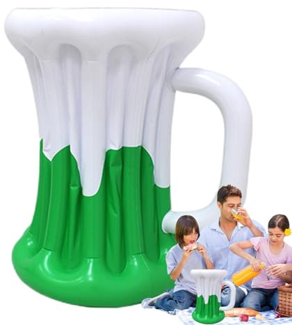 Lnhgh Glacière à bière gonflable - Chope à bière et refroidisseur de boisson - Portable - Grand volume - Décoration de fête flottante pour barbecue et piscine