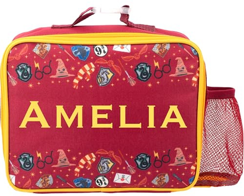 Harry Potter Bolsa de almuerzo personalizada para niños, bolsa de almuerzo con aislamiento térmico para niñas y niños, bolsa de almuerzo escolar para niñas y niños