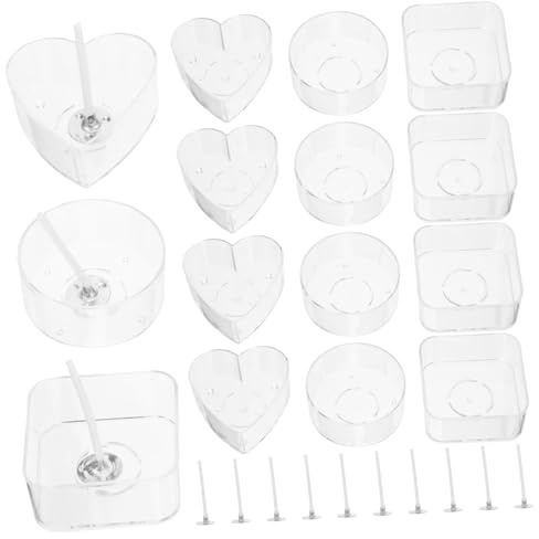 UTHCLO Portavelas Para Velas De Té Vasos De Plástico Transparente Decoración Del Hogar Para De Mesa Vaso De Plástico Para Velas