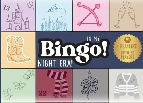 N MY BINGO ERA! – THE ULTIMATE TAYLOR-INSPIRED PARTY GAME FOR SWIFTIES: Scream-sing your favorite Taylor lyrics, relive every Era, and turn your next girls’ night into a full-on Swiftie celebration!