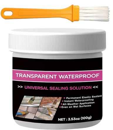 Transparent Waterproof Sealant, 100g Invisible Repair Coating, Crack Repair Adhesive, for Shower Toilet Bathroom Outdoor Kitchen Wall Tile Sink Window Basement RV Home Maintenance Leak Protection