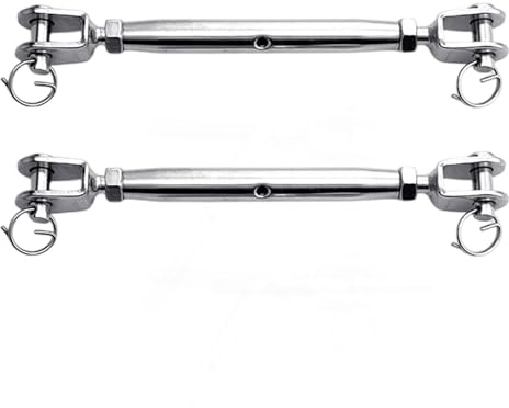 Marine Grade Turnbuckles Pack of 2 for Secure Fastening and Long Lasting Screw
