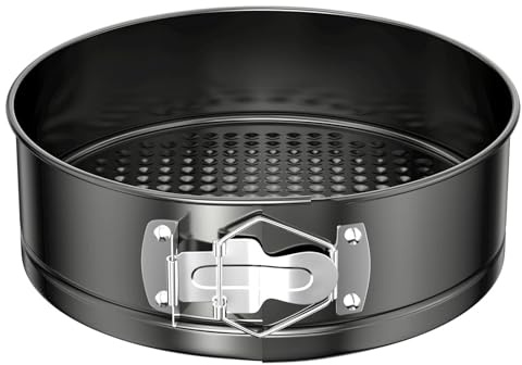 Aevorine Tortiera 20 cm Rotonda, Teglia Torta da Forno, Tortiera Apribile, Stampo Torta, Cheesecake Stampo, Stampi per Dolci, Stampo a Cerniera Acciaio, Teglie per Torte con Rivestimento Antiaderente
