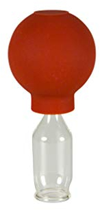 Lauschaer Glas Schröpfglas mit Saugball 15mm zum professionellen, medizinischen, feuerlosen Schröpfen mundgeblasen handgeformt