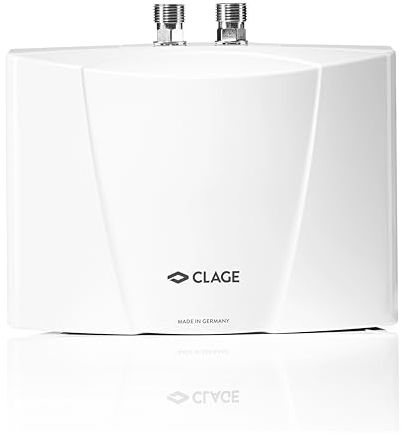 CLAGE MBH4 hydraulischer Klein-Durchlauferhitzer fürs Handwaschbecken, 4,4 kW, mit Stecker, druckfest + drucklos, VDE-GS geprüft, 1500-16004