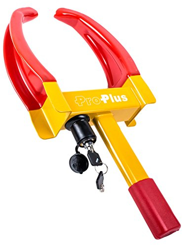 Sabot de roue universel avec 2 clés de sécurité max. 265 mm pour voiture, camping-car, caravane et remorque.