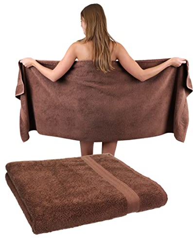 Betz Premium Juego de 2 Piezas de Toallas de Sauna 100% algodón XXL Toalla de baño 70x200 cm - marrón